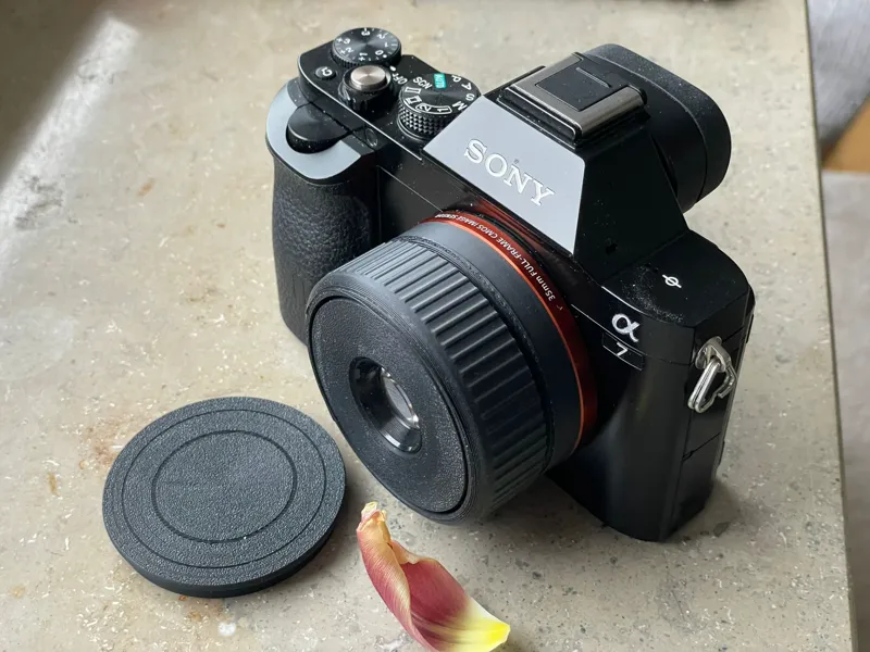 DIY Lens for Konica C35 EF - E mount (Warhol Lens)