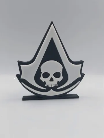 Letrero o emblema decorativo: Assassin’s Creed IV: Black Flag logo — vista de referencia 2