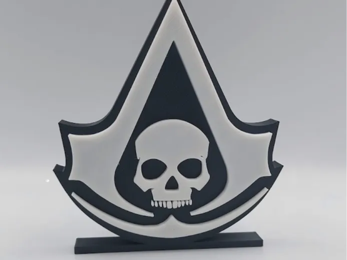 Letrero o emblema decorativo: Assassin’s Creed IV: Black Flag logo. Referencia del modelo original.