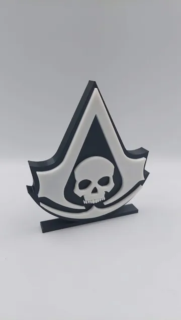 Letrero o emblema decorativo: Assassin’s Creed IV: Black Flag logo — vista de referencia 4