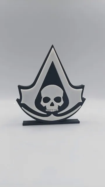 Letrero o emblema decorativo: Assassin’s Creed IV: Black Flag logo — vista de referencia 3