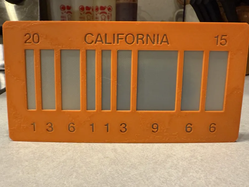Back to the Future II license plate hueforge