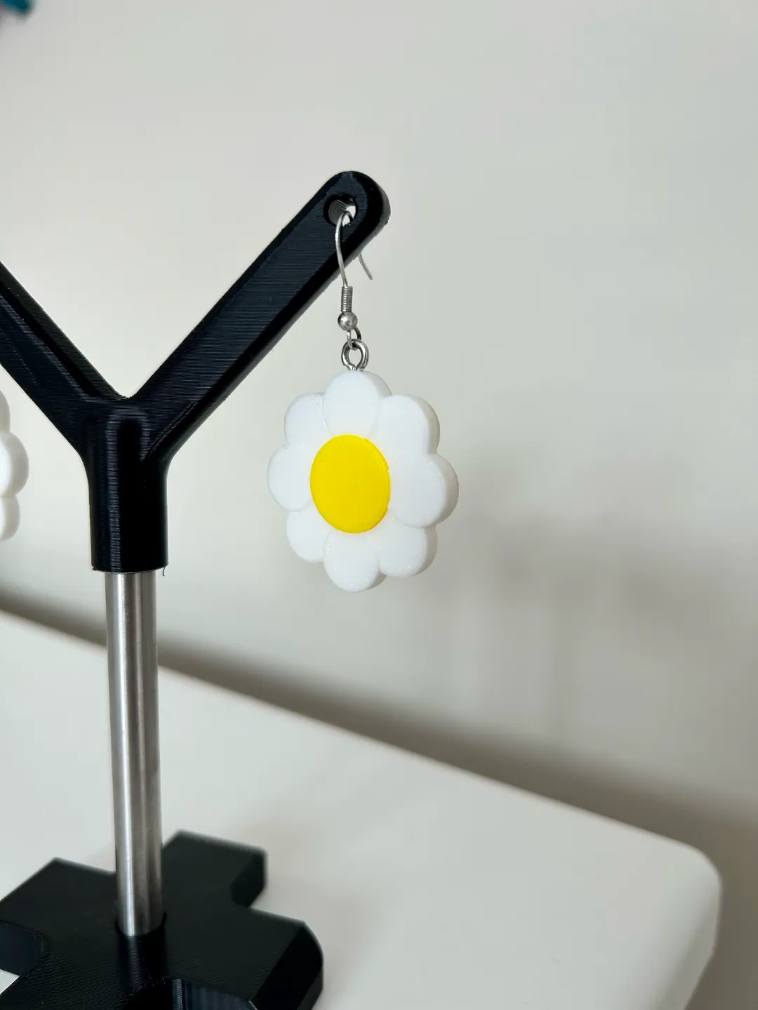 Daisy earring view 2