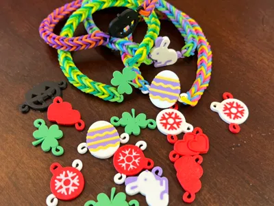 Loom Band Clips - Holiday and Animals