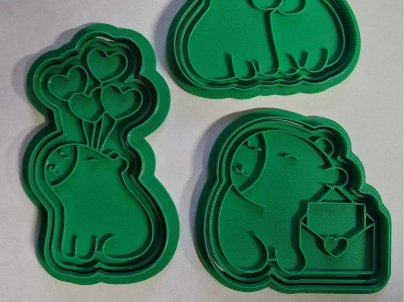 Valentine's Day Capybara Cookie Cutter Set #3