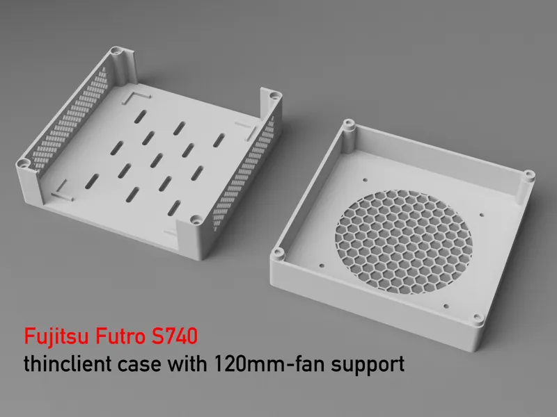 case Fujistsu S740 - 120mm-fan - skadis compatible
