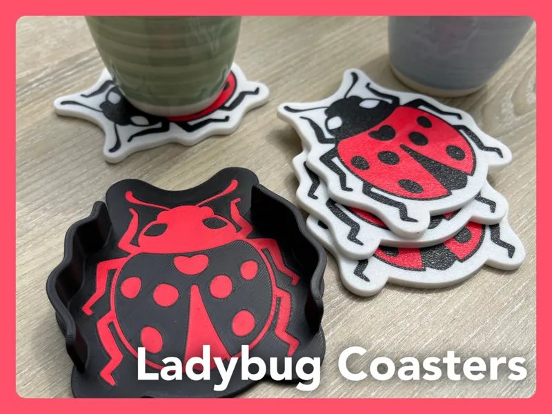 Ladybug Coasters – Spring Messenger for Your Table