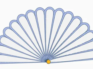 Hand Fan with flower design