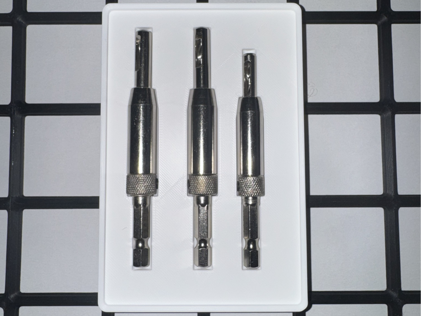 Gridfinity Bin for Self Centering Drill Bits