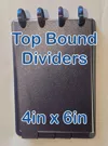 4in x 6in Top Bound 4 Dividers
