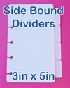 3in x 5in Side Bound 4 Dividers