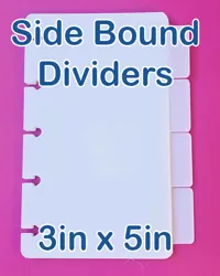 3in x 5in Side Bound 4 Dividers
