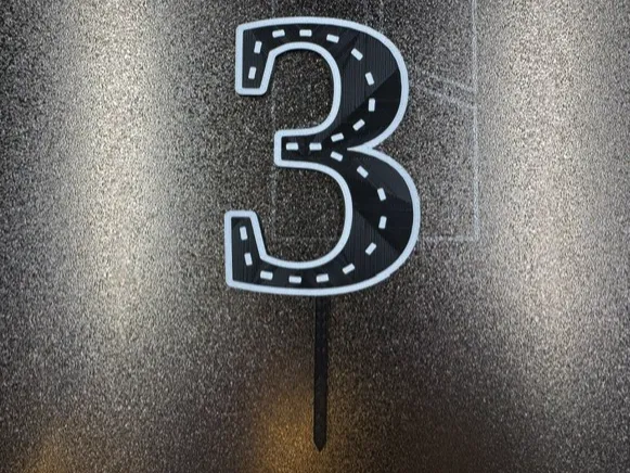 Cake Topper Road Nr 3 