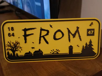 License plate from the TV series FROM