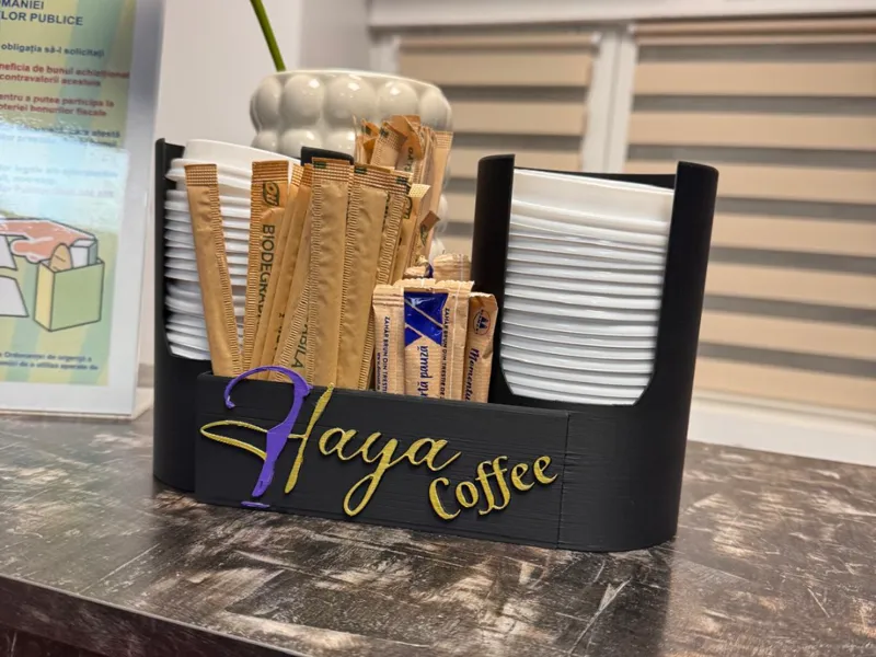 Coffee cup lid organizer - 2 lid sizes