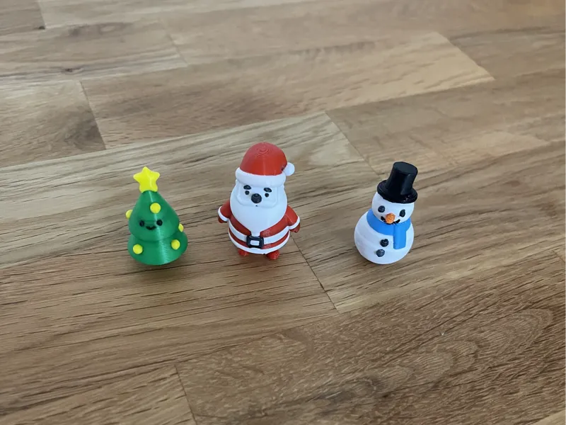 mini Weihnachtsfiguren schnell druckbar