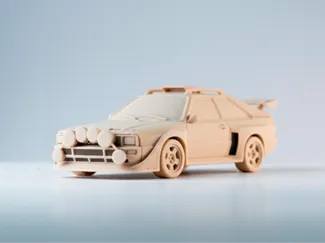 Audi Quattro Group B 3D Model Scale