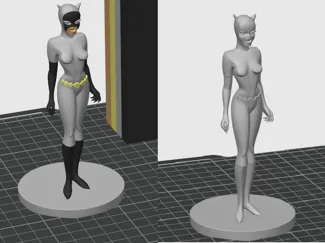 Catwoman animated 4 colors/ 1 color