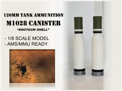 1/8 Scale M1028 120mm Canister Round