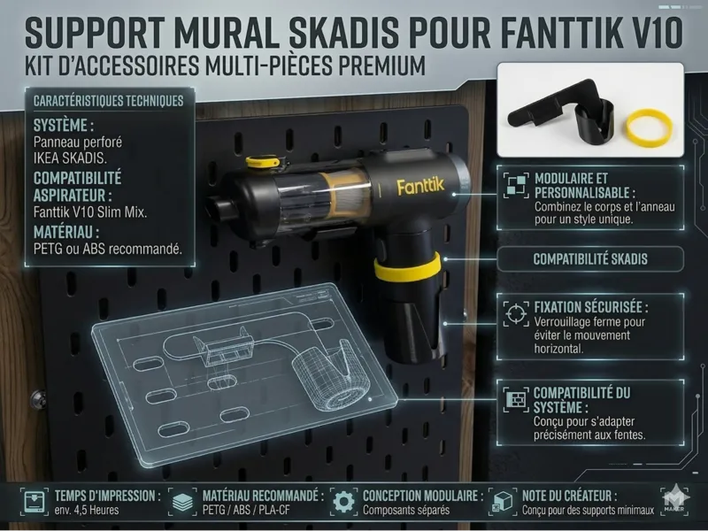 Support Skadis Fanttik V10 Slim
