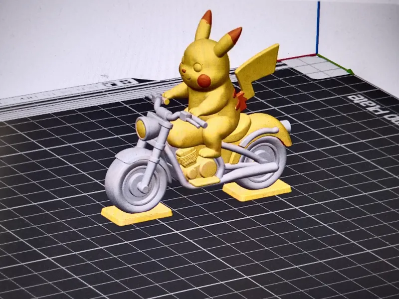 Pikachu Rider / Motorcycle Pikachu 3D Print