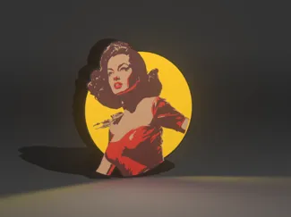 Pin-Up lightbox 1950's