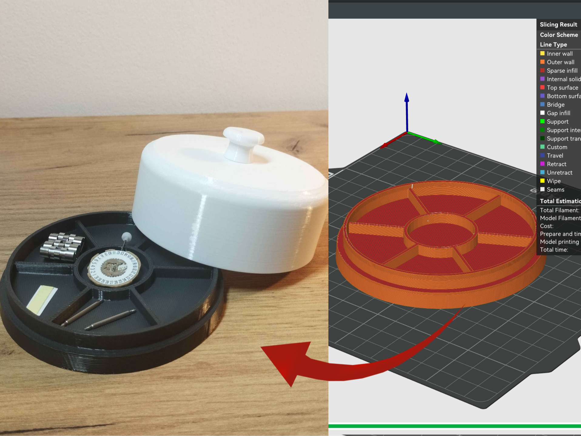 Watch parts holder
