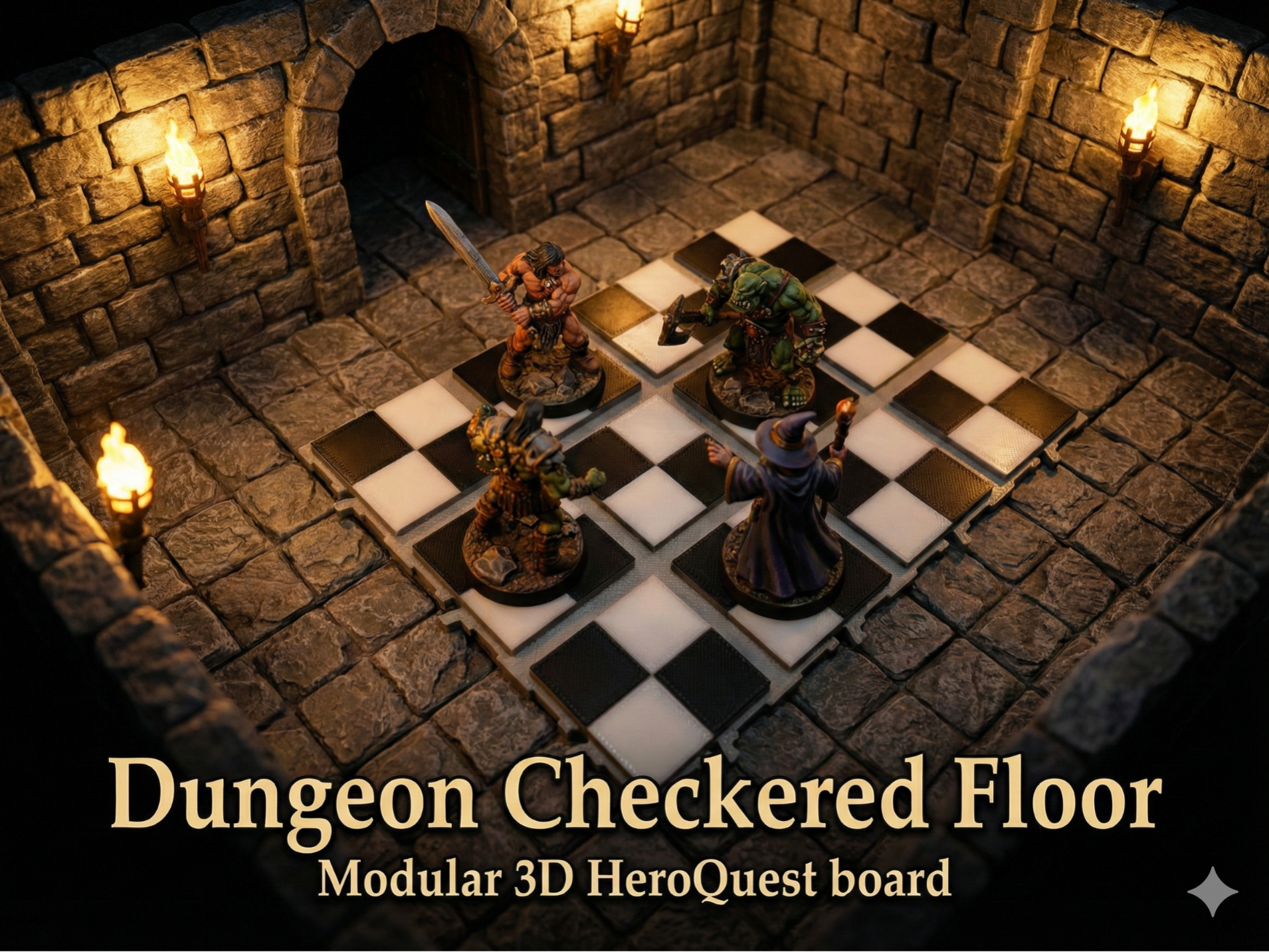 Dungeon Checkered Floor - Modular HeroQuest board