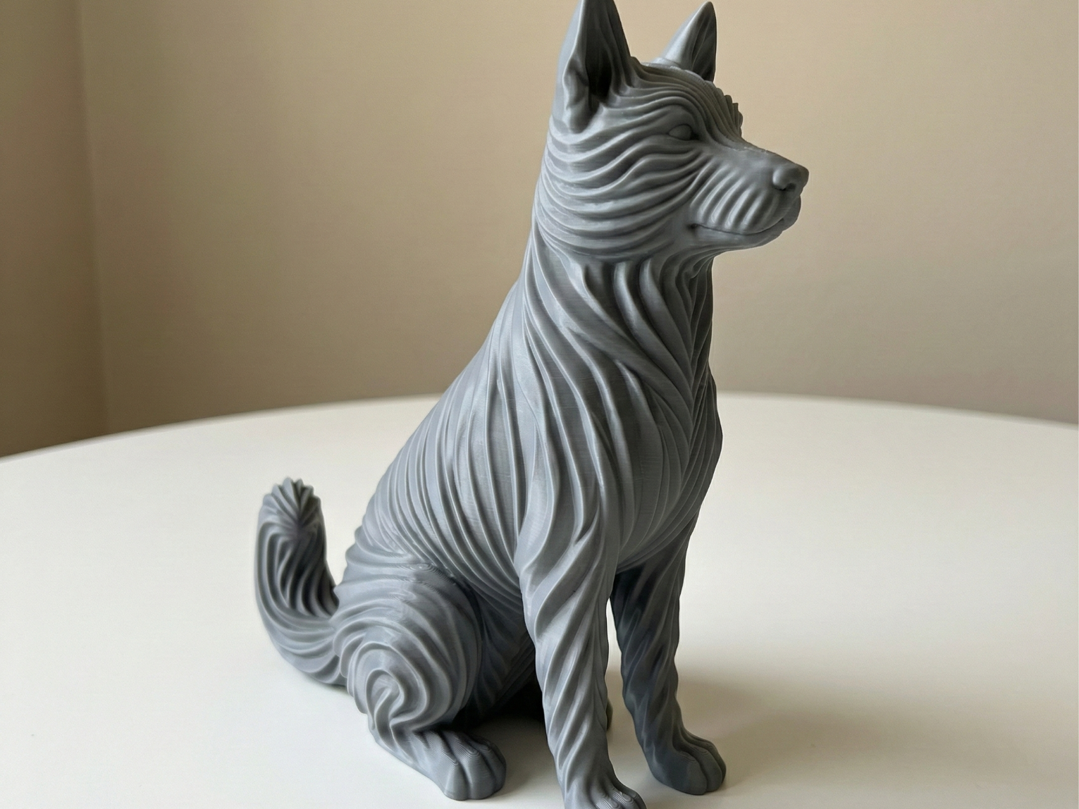 Elegant Stylized Dog Sculpture