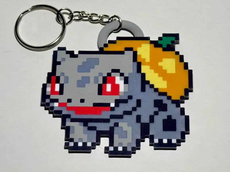 Pumpkin Bulbasaur Keychain