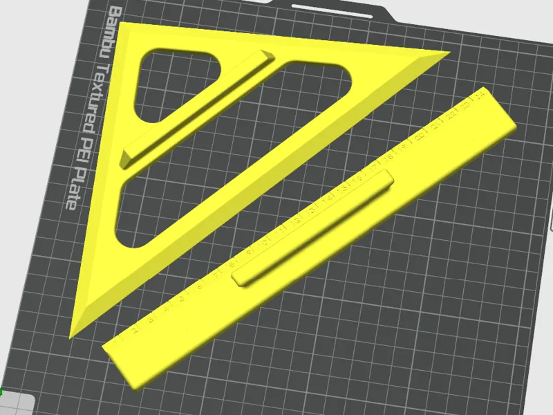 Magnetisches Lineal und Geodreieck