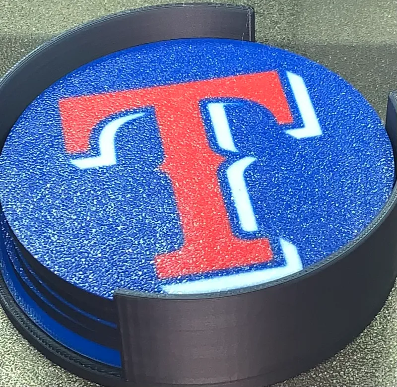 TX Rangers Coaster + caddy
