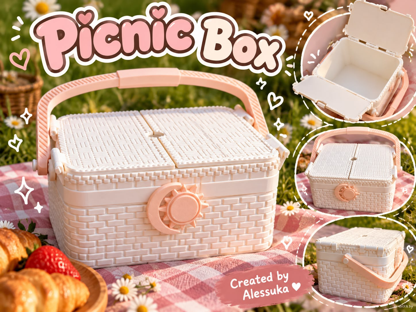 Cute Picnic Box | 3D Printable - 1