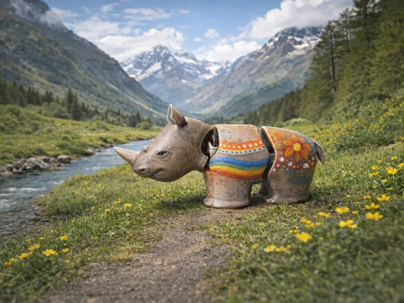 Flexi Rhino – Bewegliches Modell - Print in place