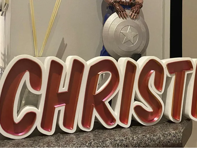 Namenslampe Lightbox Christine Letter