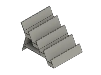 4-Row Business Card Display – Tiered Stand