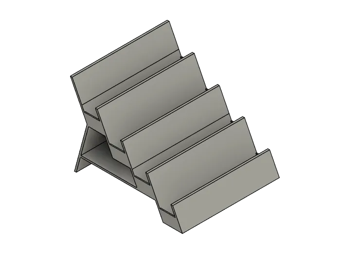 4-Row Business Card Display – Tiered Stand