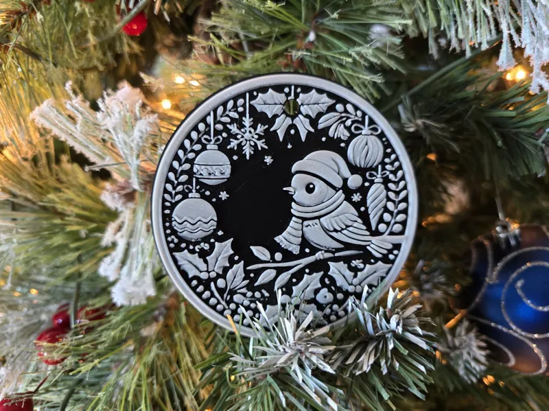 Blue bird Christmas decoration