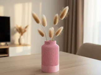 Ondula - modern minimalistic soft flow ribbed vase