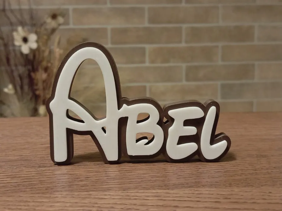 Disney Name Sign Abel Kid Room Wall Decor Tag - Free 3D Print Model ...