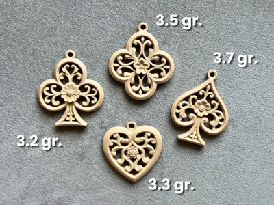 4 print set Light Elegant Flower Keychain Charms 
