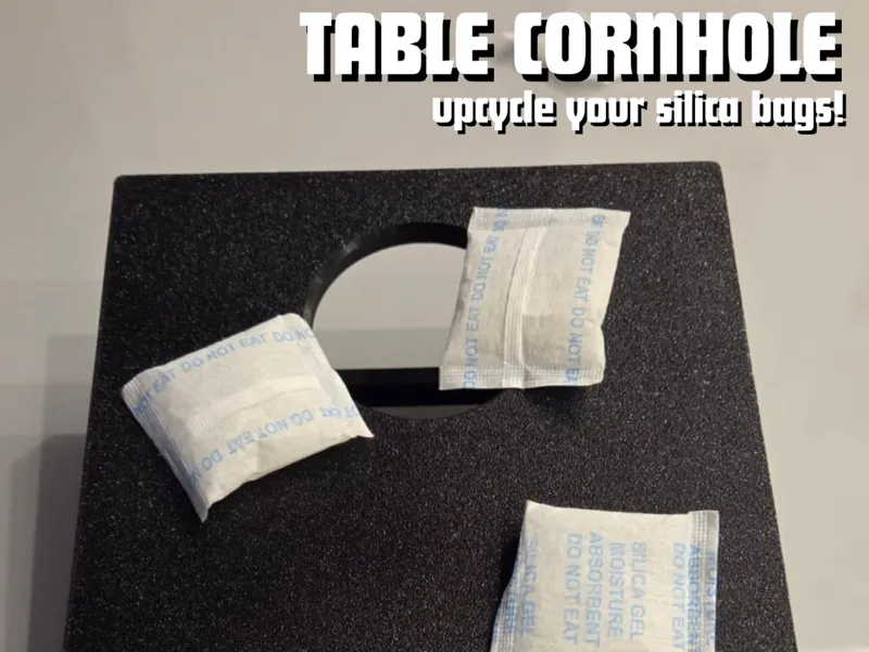 Table Cornhole - Upcycle your silica gel bags!