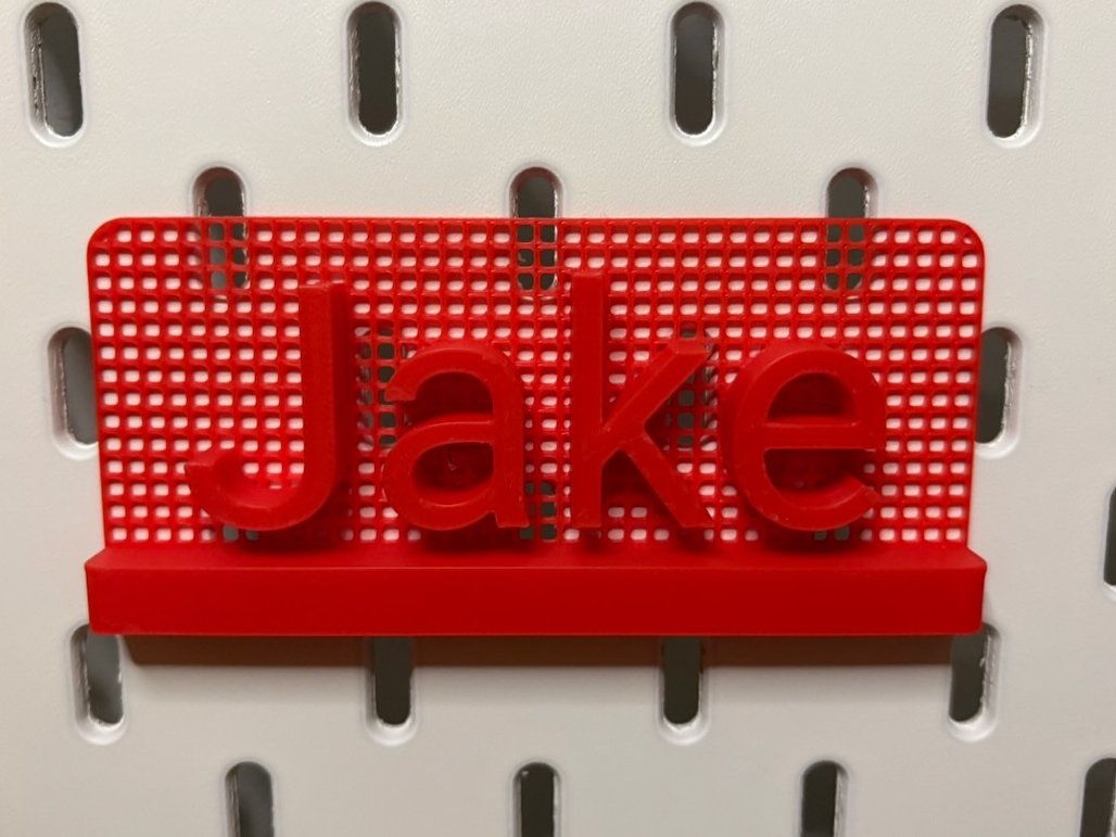 Custom 3D Sign with Mesh Backing for IKEA Skadis