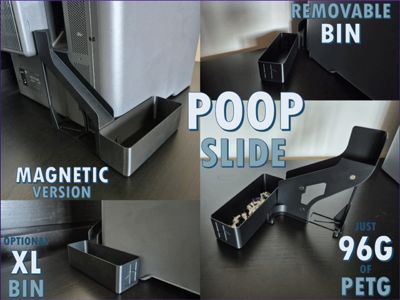 Poop slide for X2D,P2S - lightweight, magnetic