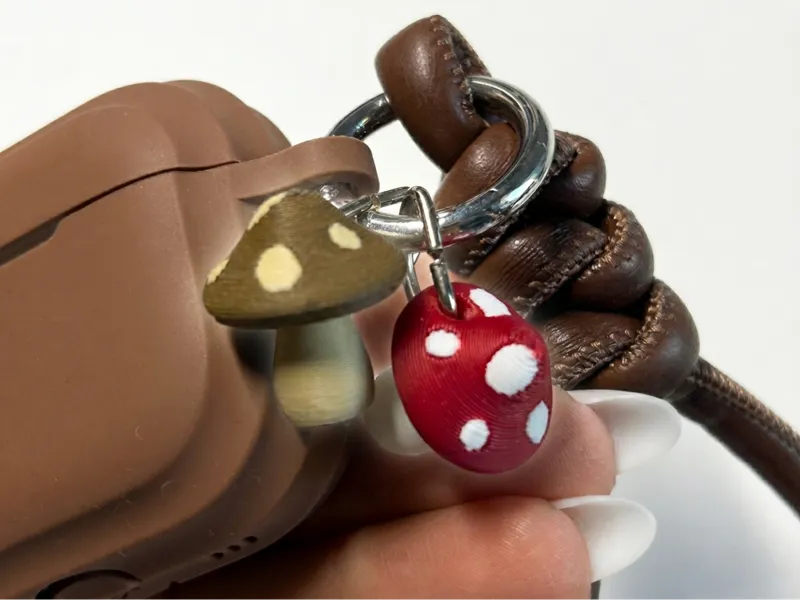 Mini Mushroom Keychain