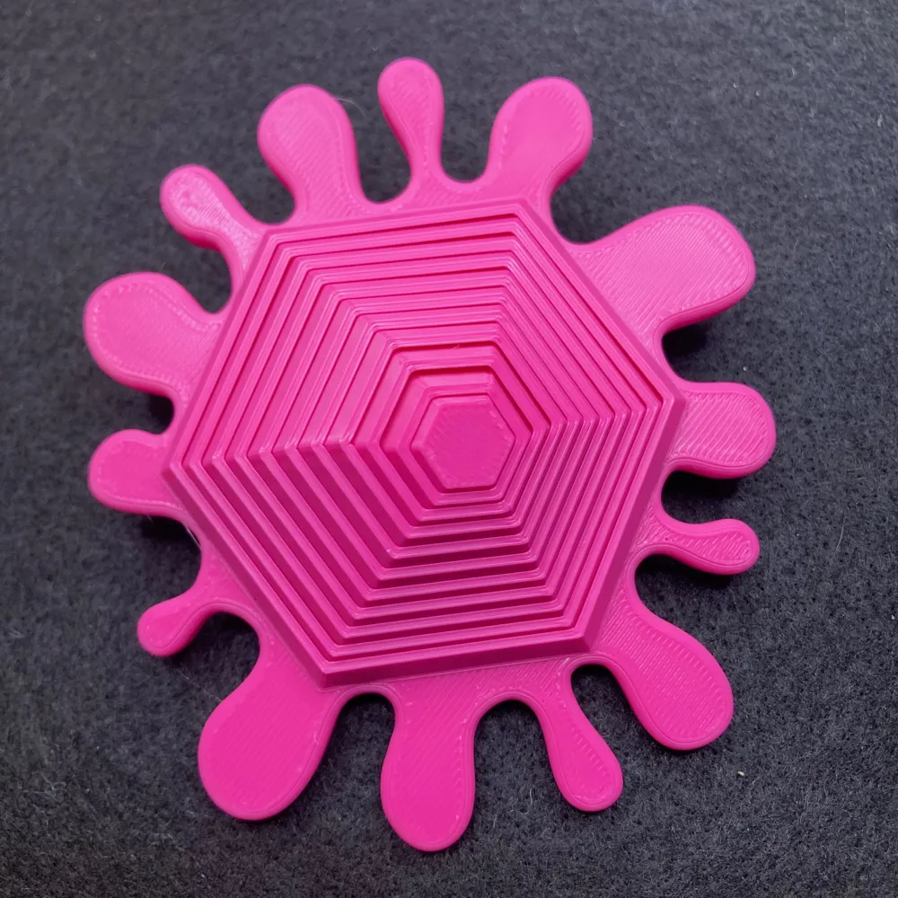 Splat Hexagon Fidget Toy - Print in Place ~48 min - Free 3D Print Model ...