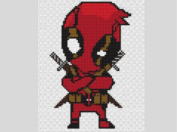 Deadpool Pixel Art by Woll-Vieh - MakerWorld