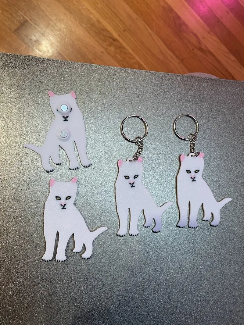 Duster Cat magnet and keychain