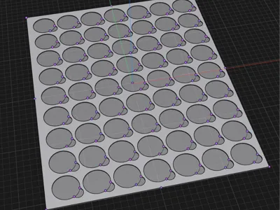 Jig for 40mm Coin blanks - 63 coins