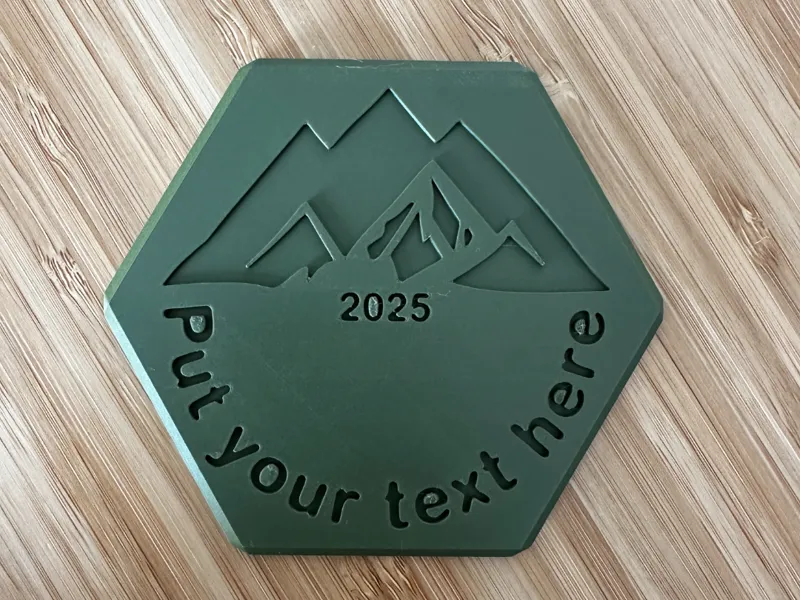 Customisable mountain inspired coaster